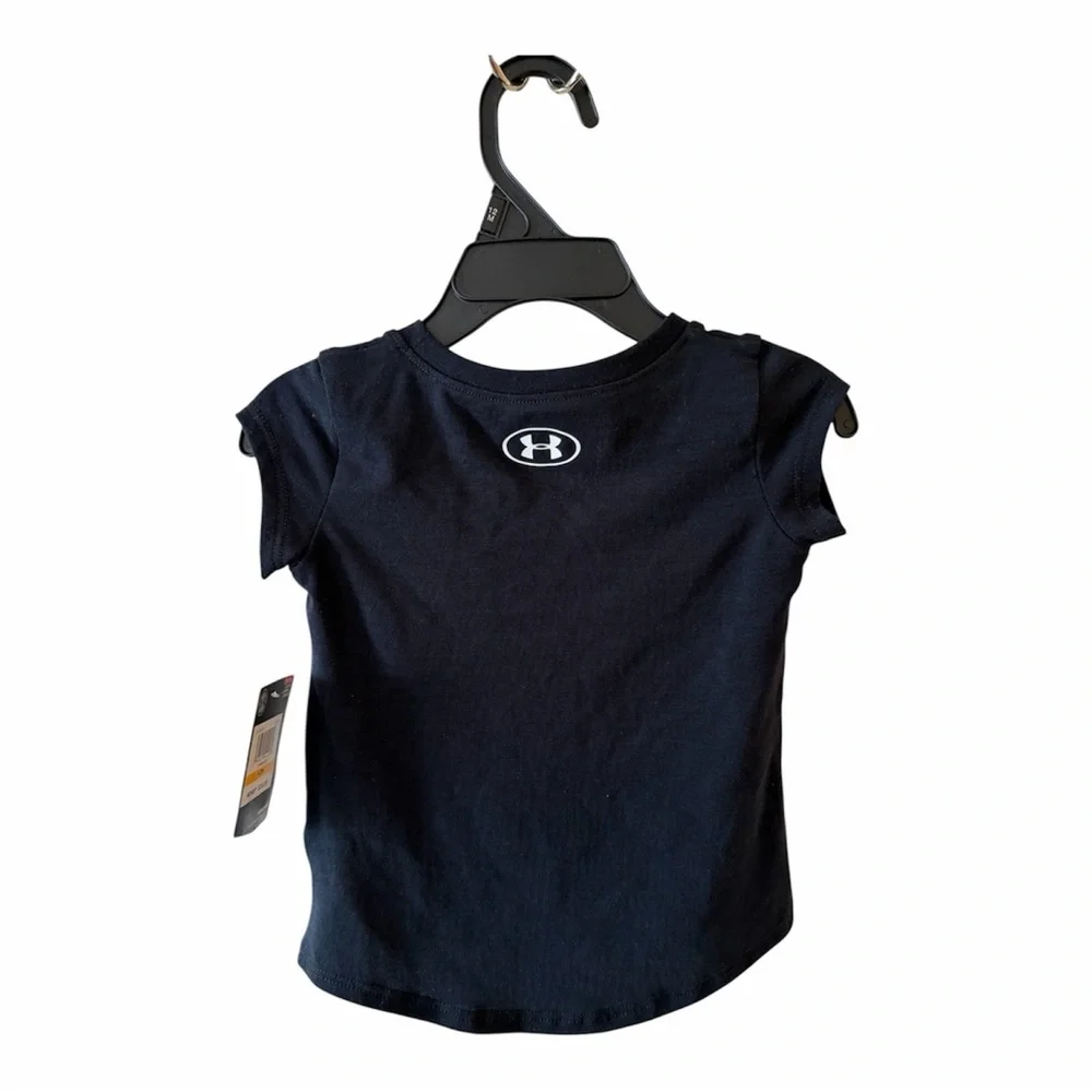 Toddler Under Armour Navy and Pink Graphic Tee